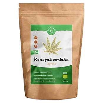 ZELENÁ ZEMĚ Konopné semínko loupané 500 g BIO (Konopná semínka) - Jednodruhové, RAW, BIO