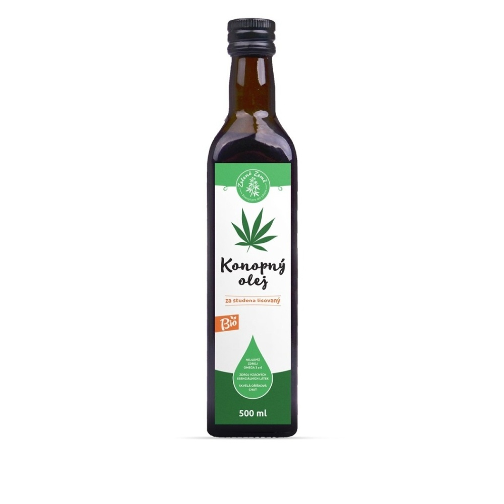 Levně ZELENÁ ZEMĚ Konopný olej 500 ml BIO