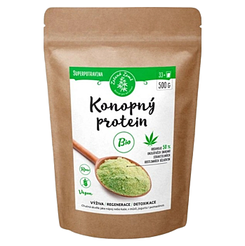 ZELENÁ ZEMĚ Konopný protein 500 g BIO (Proteiny bez laktózy)