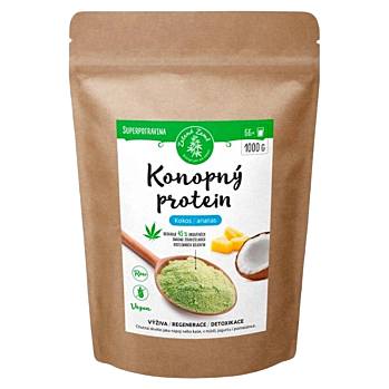 ZELENÁ ZEMĚ Konopný protein kokos s ananasem 1000 g (Raw proteiny)