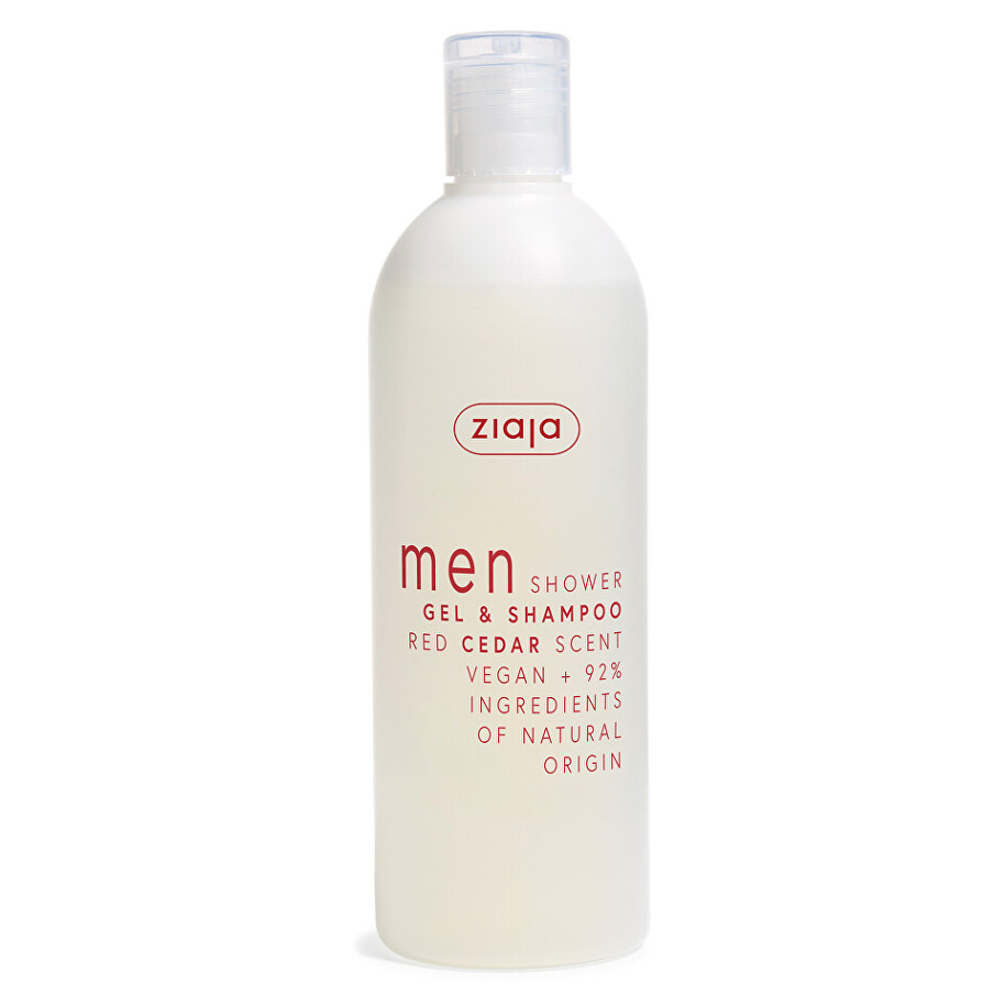 Levně ZIAJA Men Sprchový gel a šampon Red Cedar 400 ml