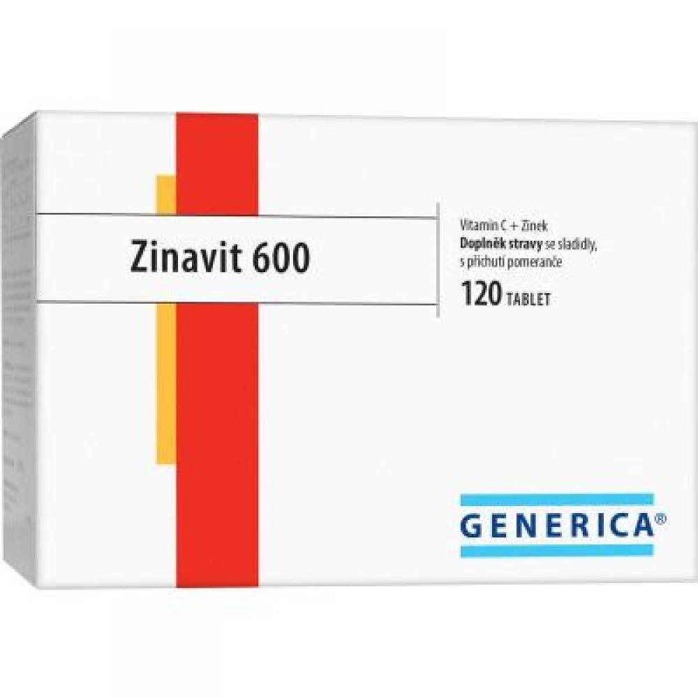 E-shop GENERICA Zinavit 600 pomeranč 120 žvýkací tablety