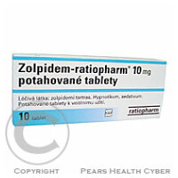 ZOLPIDEM-RATIOPHARM 10 MG  10X10MG Potahované tablety