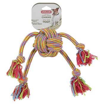 ZOLUX Hračka pro psy přetahovadlo chobotnice barevná 43 cm (Hračky pro psy)