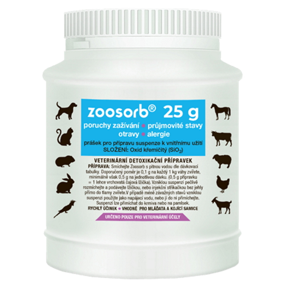 E-shop ZOOSORB Dietetický a detoxikační přípravek pro zvířata 25 g
