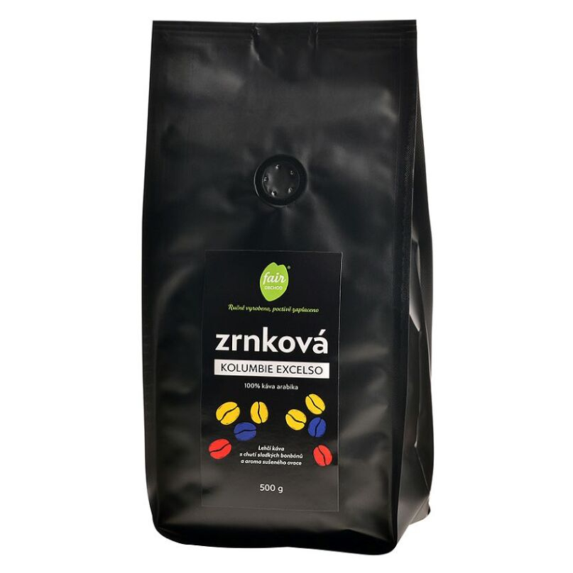 E-shop FAIROBCHOD Kolumbie excelso zrnková káva 500 g