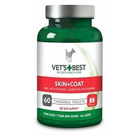 VET´S BEST Skin+coat žvýkací tablety na srst a kůži pro psy 60tbl.