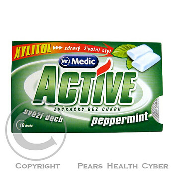 Žvýkačky Active Peppermint 10 ks
