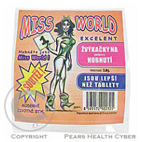 Žvýkačky na podporu hubnutí Miss World Excelent